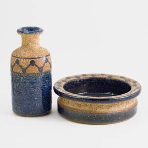 soholm vase and matching bowl designed by svend aage jensen